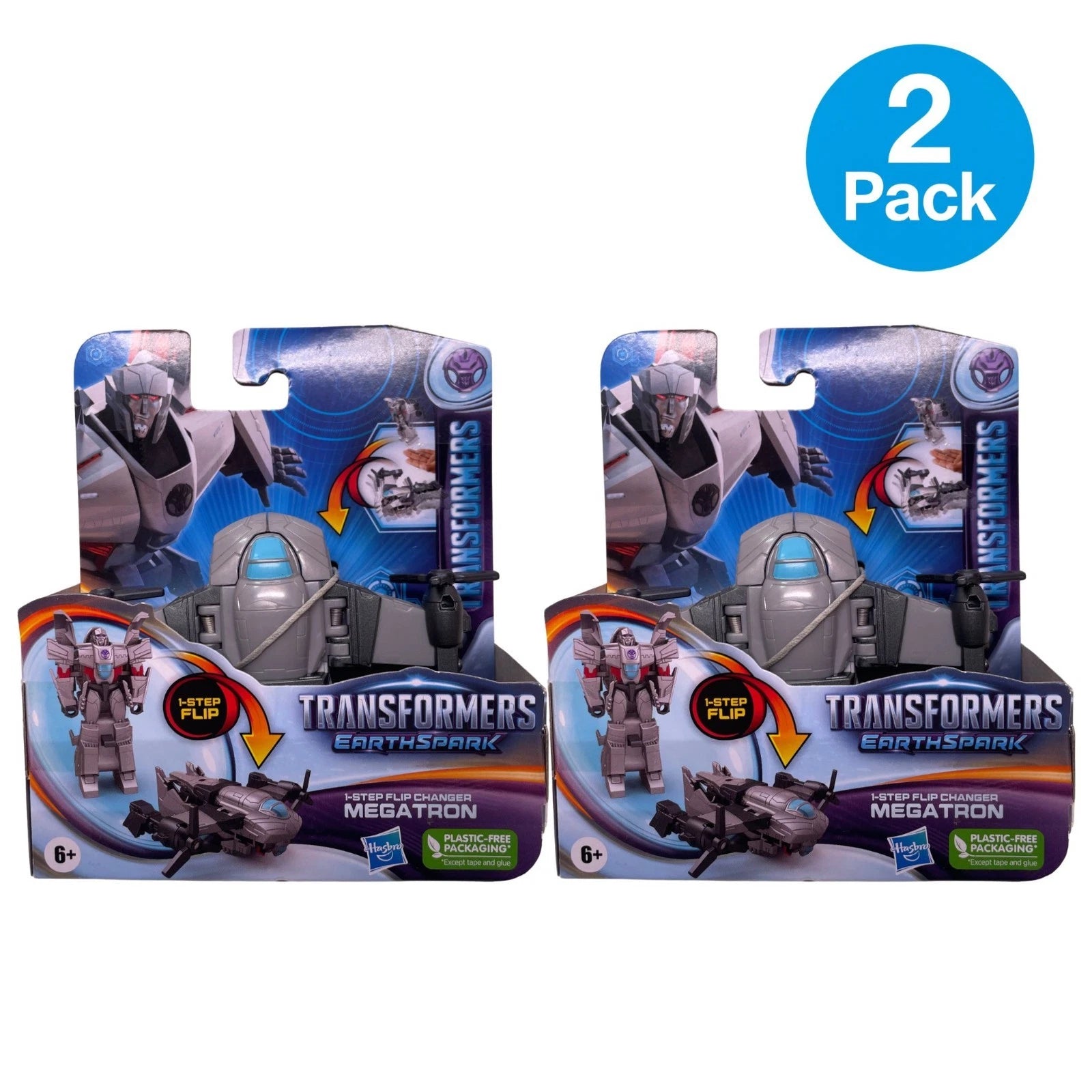 Transformers EarthSpark Megatron 1-Step Flip Changer 2 Pack New