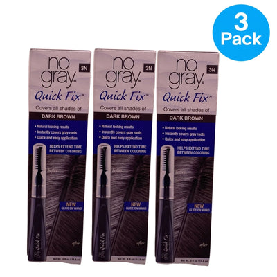 No Gray Quick Fix Dark Brown 3N Root Touch Up 3 Pack New