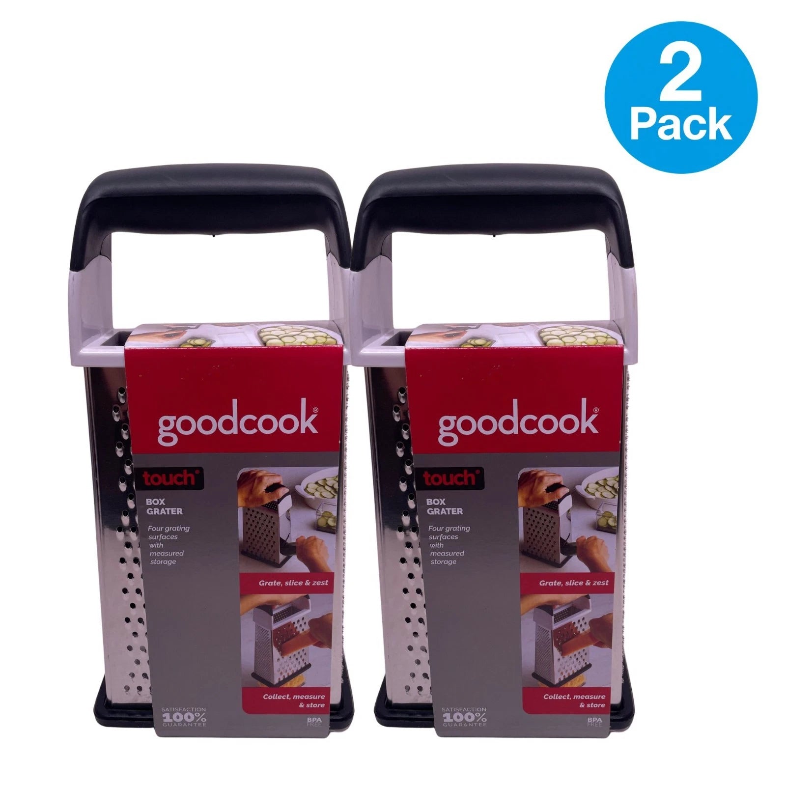 GoodCook Touch Box Grater Stainless Steel 2 Pack New