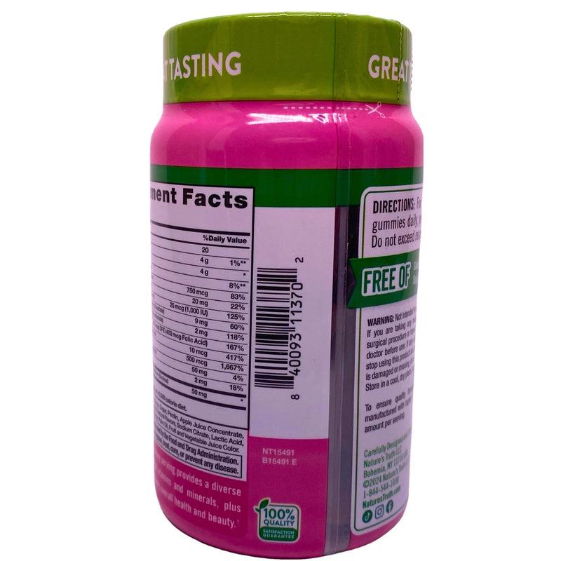 Nature's Truth Women's Multivitamin Gummies + Collagen Mixed Berry Exp 06/27
