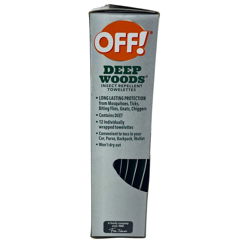 OFF! Deep Woods Insect Repellent Towelettes 1.476 oz 5 Pack New