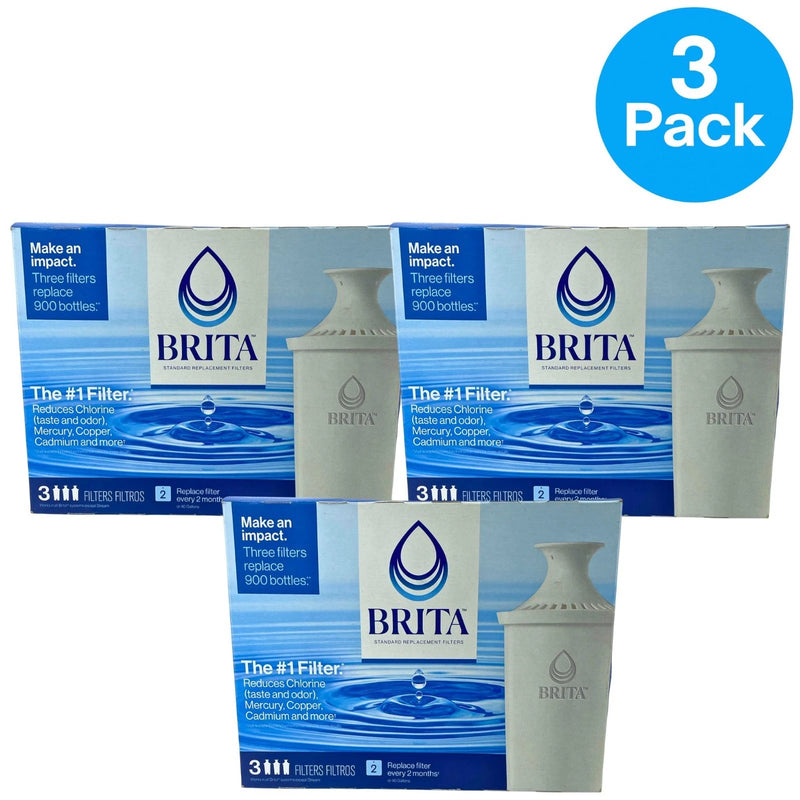 Brita Standard Replacement Filters for Pitchers and Dispensers 3-Count Box 3 Pac