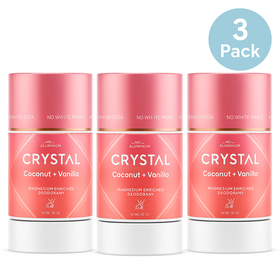 Crystal Magnesium Deodorant – Coconut Vanilla – Pack of 3 (2.5 oz each)
