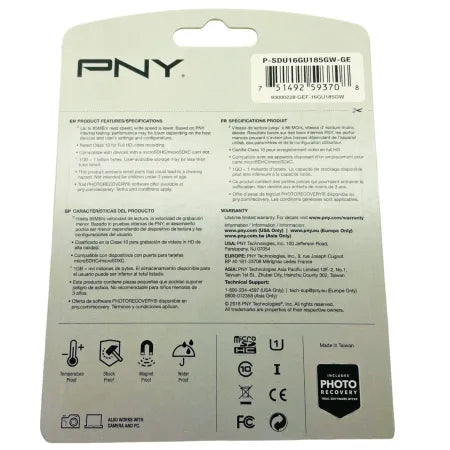 PNY 16GB microSDHC Flash Card Elite with Adapter – 5 Pack 3