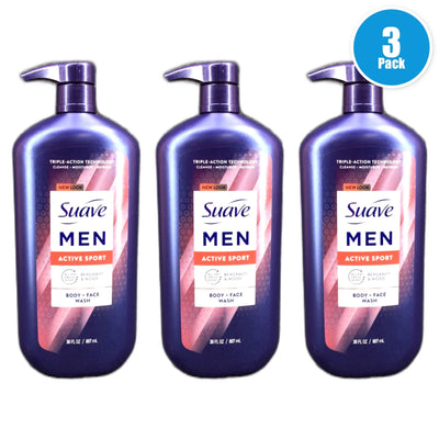 Sport Refreshing Body Face Wash Bundle 30oz Each Pack of 3 New