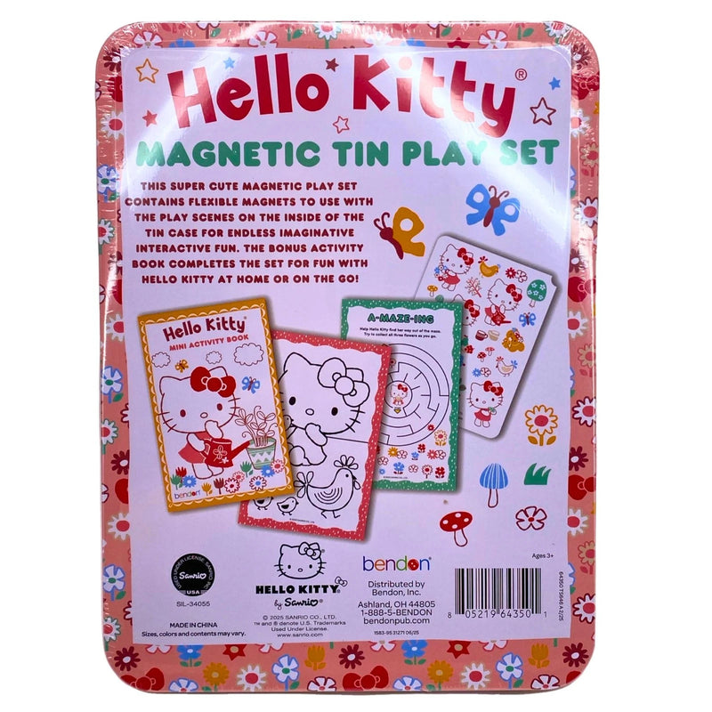 Hello Kitty Magnetic Tin Play Set Bendon Activity Book & Magnets 3 Pack Set