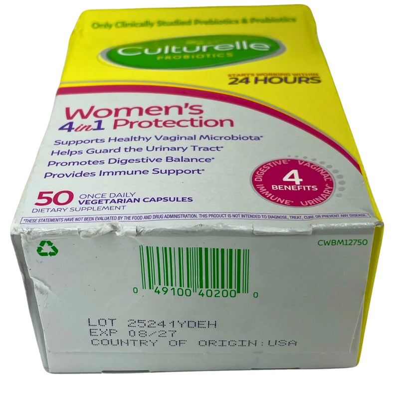 Culturelle Women's 4in1 Protection Probiotics 50 Cap 2 Pack Exp 08/27 New