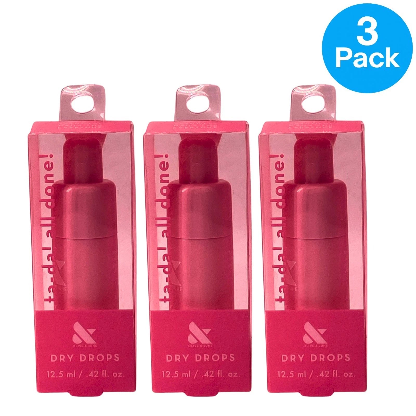 Olive & June Dry Drops Nail Dryer 0.42oz 3 Pack New