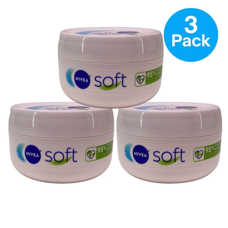 Nivea Soft Moisturizing Cream 6.8 Oz 3 Pack New