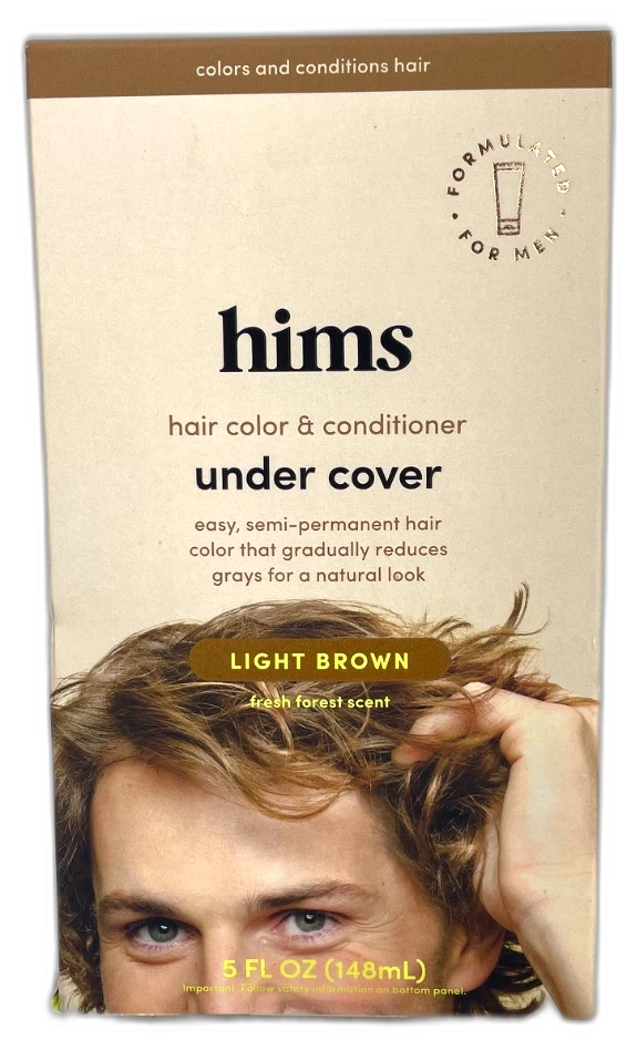 Hims Hair Color Conditioner Under Cover Semi-Permanent Light Brown Pack of 3 New