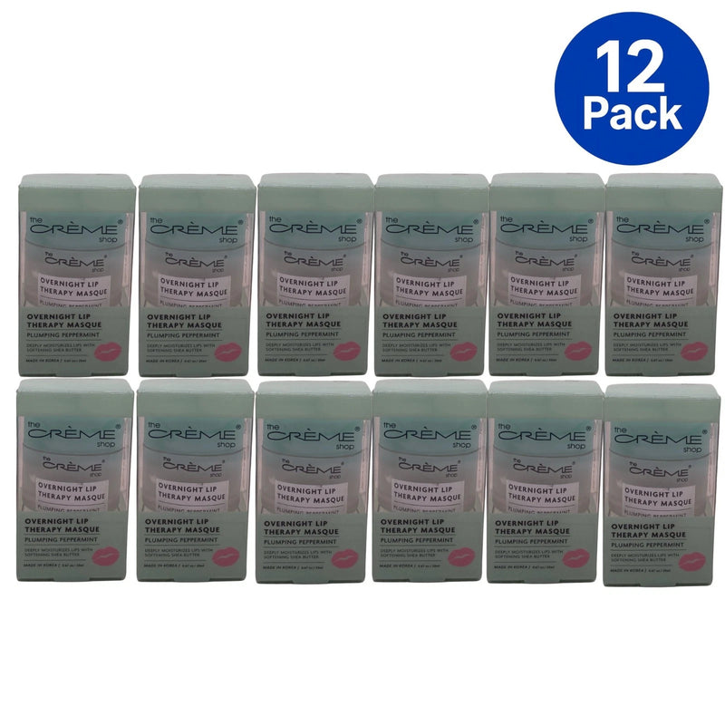 The Crème Shop Overnight Lip Therapy Masque Peppermint 12 Pack New