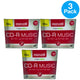 Maxell CD-R Music maxdata 80 Min 700MB Recordable Discs Slim Jewel Cases 3 Pack