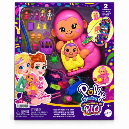 Polly Pocket Starlight Castle Glitter Surprise Pocket World 2 Pack New