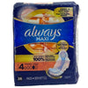 Always Maxi Overnight Pads Size 4 Unscented Leak-Free Protection 26 CT 4 Pack