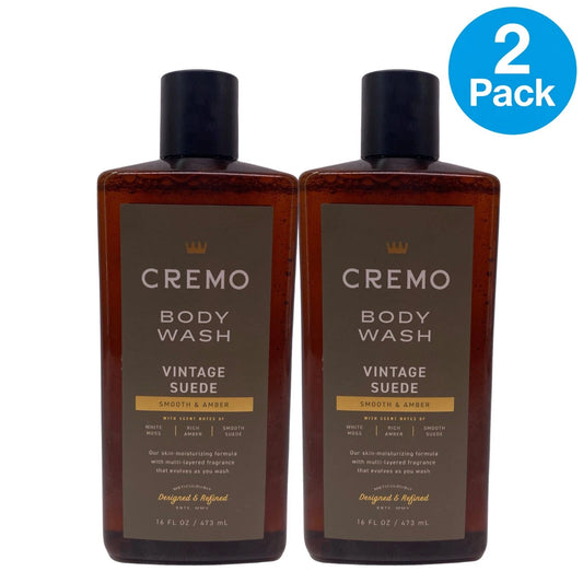 Cremo Vintage Suede Body Wash 16 fl oz 2 Pack New
