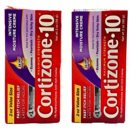 Cortizone-10 Maximum Strength Intensive Moisture Creme 2oz 2 Pack New 2
