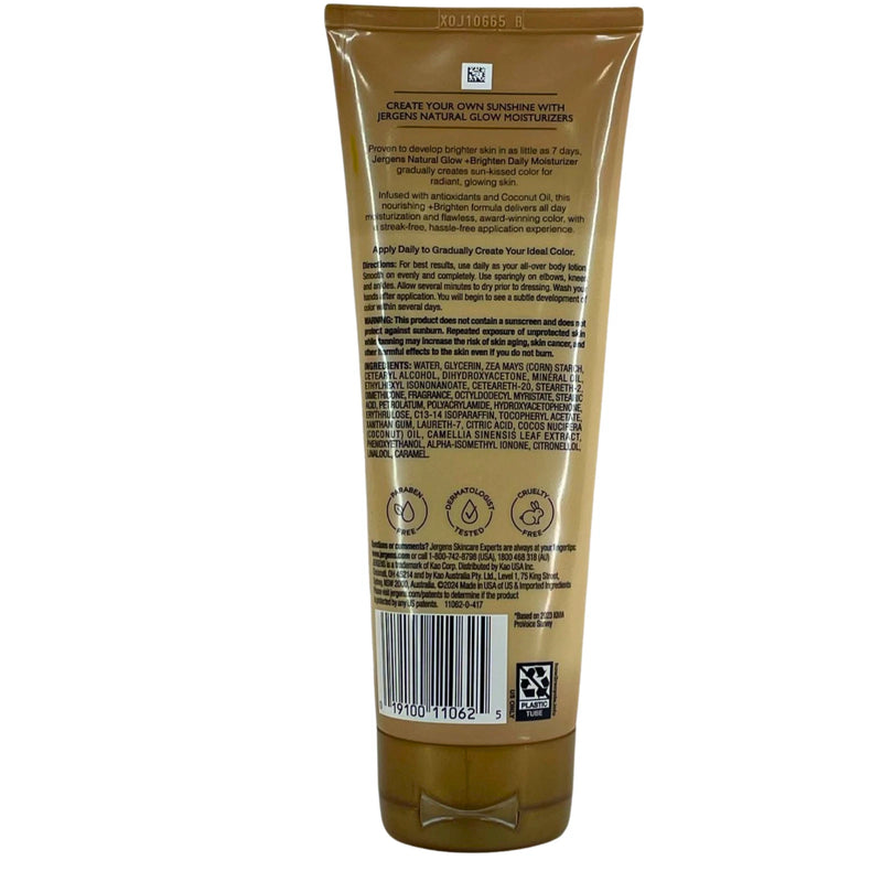 Jergens Natural Glow +Brighten Daily Moisturizer Medium to Deep 7.5fl oz 3 Pack