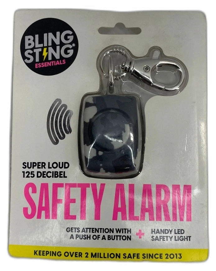 Bling Sting Safety Alarm Super Loud 125 Decibel Black Grey Camo Pack of 3 New