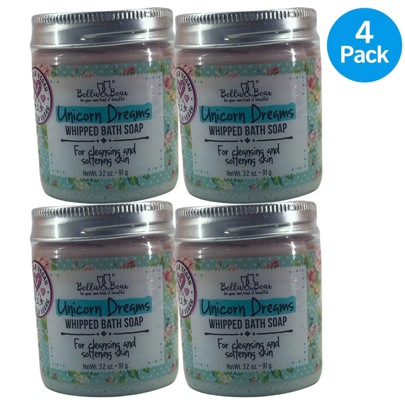 Bella & Bear Unicorn Dreams Whipped Bath Soap 3.2 OZ 91 g 4 Pack New