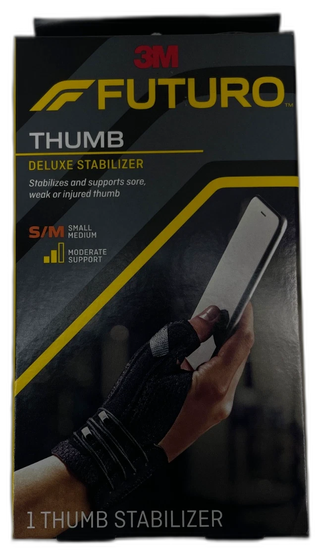 Futuro Deluxe Thumb Stabilizer Moderate Support Size S-M 2 Total Pack of 2 New