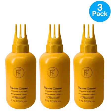 TPH by Taraji Master Cleanse Scalp Wash with Tri-Touch Applicator 3-Pack bottle set