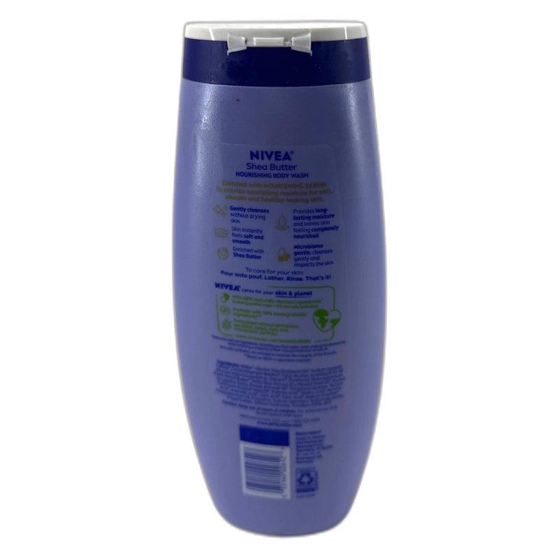 Nivea Shea Butter Body Wash Moisturizing Nourishing Dry Skin 20 Fl Pack of 2 New