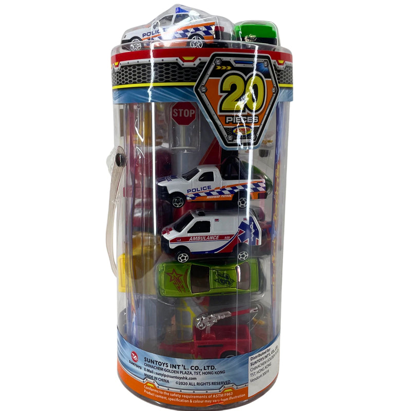 Suntoys Express Wheels Diecast Metal 20 Pieces Tube Playmat Included 1 Pack New