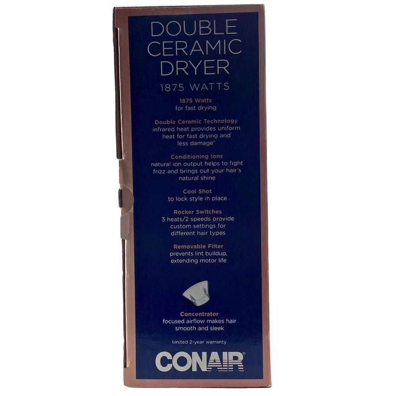 Conair Double Ceramic Hair Dryer 1875 Watts 2 Pack New