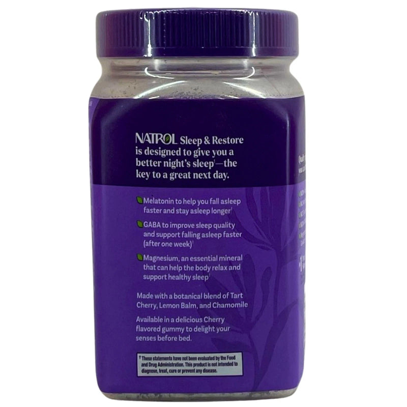 Natrol Sleep & Restore Melatonin Cherry 60 Gummies 2 Pack New
