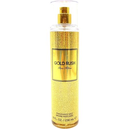Paris Hilton Gold Rush Body Spray for Women 8 oz bottle on white background