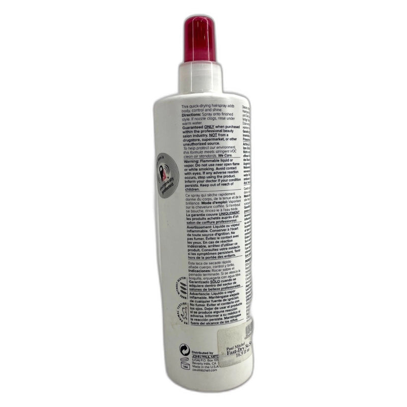 Paul Mitchell Fast Drying Sculpting Spray Hair Styling Product Pack of 2 New