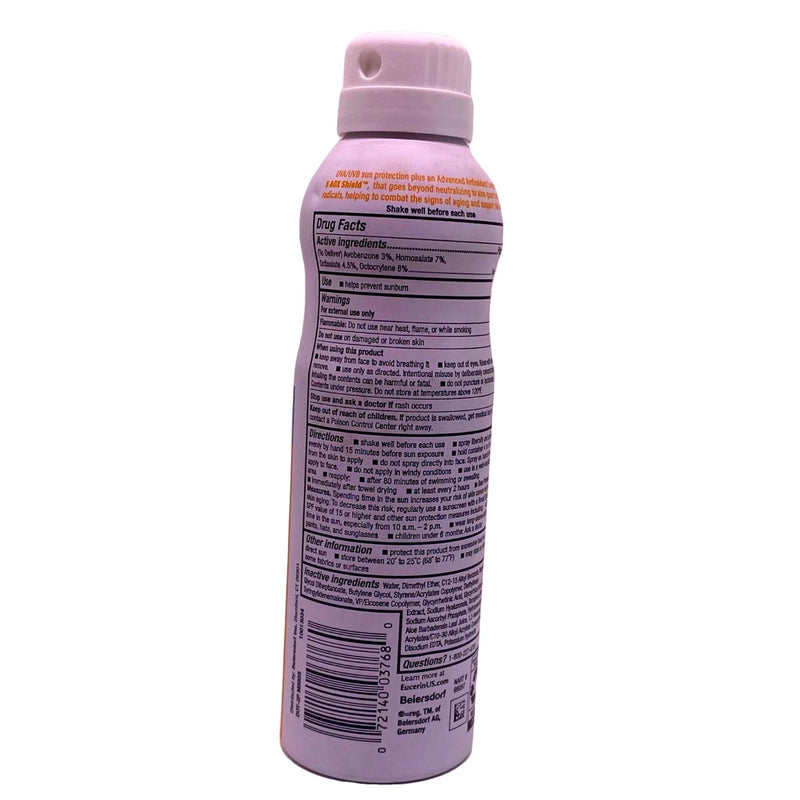 Eucerin Advanced Hydration Sunscreen Spray SPF 30 Hyaluronic Acid 6oz (12 Pack)
