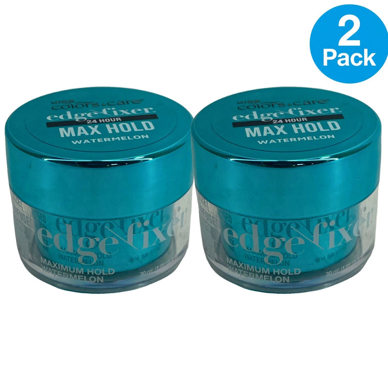 Kiss Colors & Care Edge Fixer Max Hold Watermelon 30 mL 1.01 oz 2 Pack New