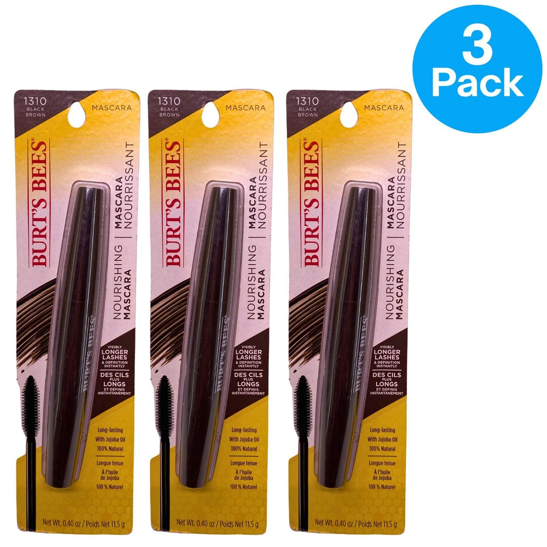 Burt's Bees Nourishing Mascara - 1310 Black Brown, 100% Natural with Jojoba Oil