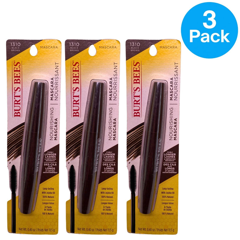 Burt's Bees Nourishing Mascara - 1310 Black Brown, 100% Natural with Jojoba Oil
