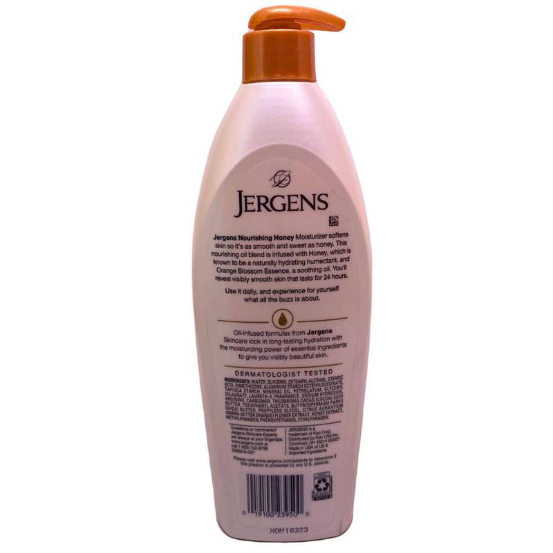 Jergens Oil-Infused Nourishing Honey Body Lotion Moisturizer 16.8 oz 3 Pack New