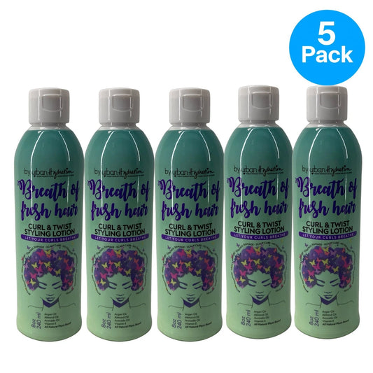 Urban Hydration Breath Of Fresh Hair Curl & Twist Styling Lotion 8oz 5 Pack New