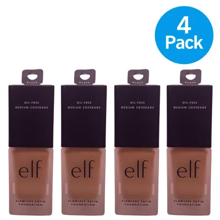 e.l.f. Flawless Satin Foundation 220 Beige Medium Coverage 4 Pack New Product