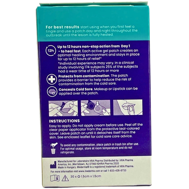 Mederma Cold Sore Discreet Healing Patch Hydrocolloid 30 Ct 3 Pack Exp 12/27