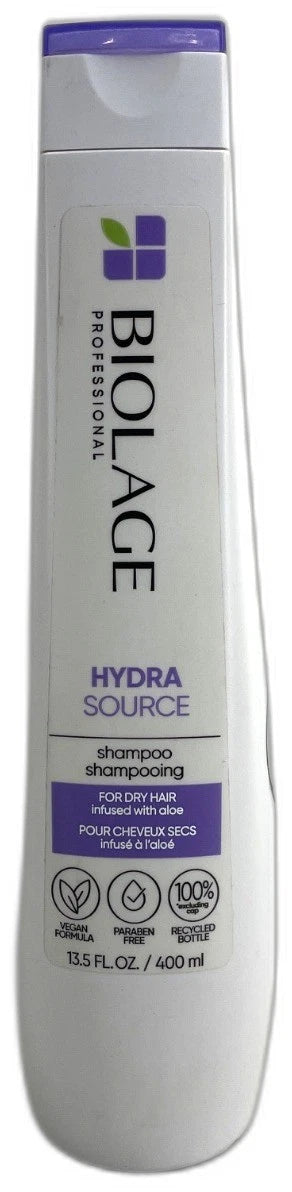 Biolage Hydra Source Shampoo for Dry Hair Aloe Infused 13.5 Fl Oz Pack of 2 New