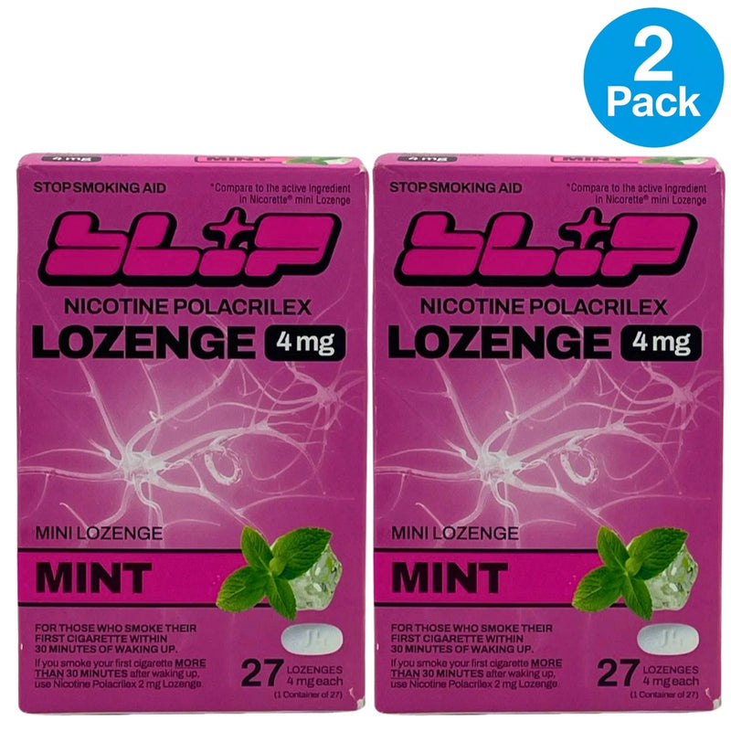 Blip Nicotine Polacrilex Mini Lozenge Mint 4mg 27 Count 2 Pack New Exp 03/27
