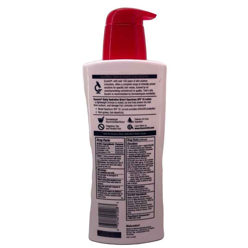 Eucerin Daily Hydration Lotion SPF 15 16.9 fl oz 5 Pack New