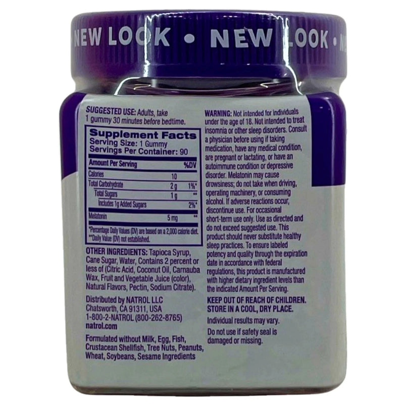 Natrol Melatonin 5mg Strawberry 90 Gummies 4 Pack New