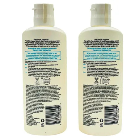 Bondi Sands Pure Self Tan Foaming Water Light/Medium 200mL 2 Pack Hyaluronic C
