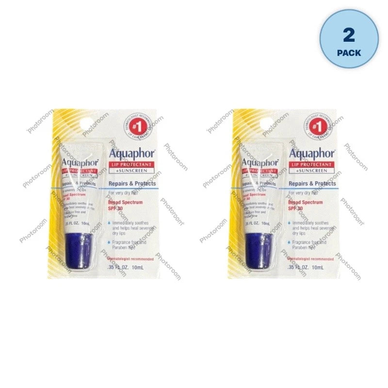 Aquaphor Lip Protectant Plus Sunscreen SPF 30 0.35oz Pack of 2 New