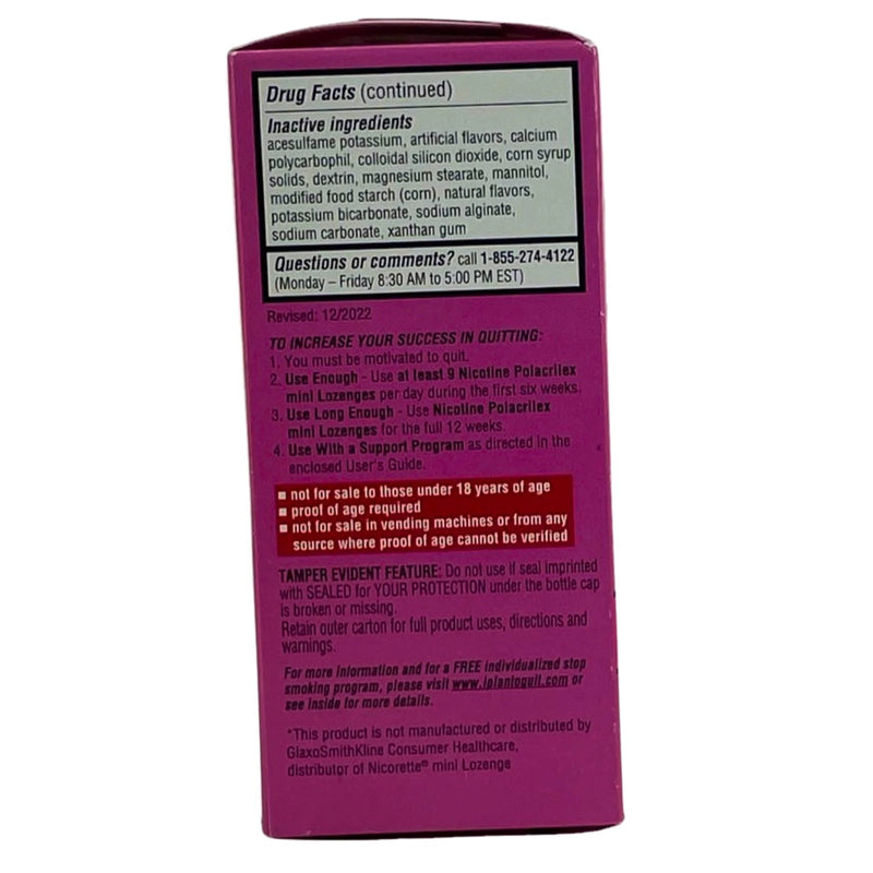 Blip Nicotine Polacrilex 4 mg Mini Lozenge Stop Smoking Aid Mint 27 Ct 5 Pack