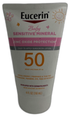Eucerin Sun Sensitive Mineral Baby Sunscreen Lotion SPF Exp 04/27 Pack of 2 New