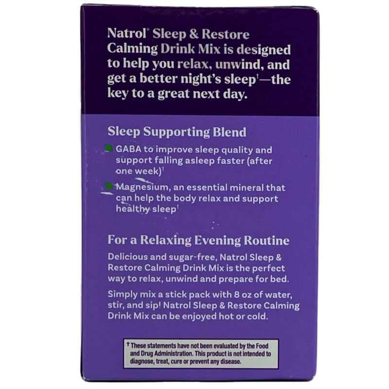Natrol Sleep & Restore Calming Drink Mix 10 Sticks 9 Pack New Exp 01/2026