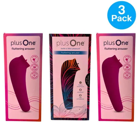 plusOne Fluttering Arouser Waterproof USB Rechargeable 3 Pack Set