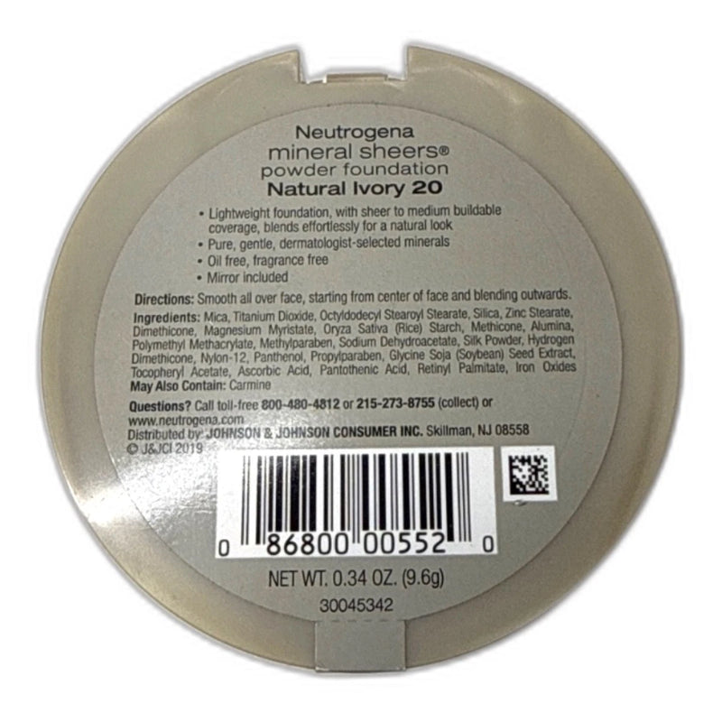 Mineral Sheers Powder Foundation Natural Ivory 20 Full Size 20 Pack of 2 New